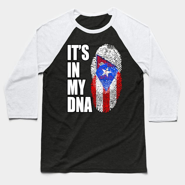 Puerto Rican And Nepalese Mix DNA Flag Heritage Baseball T-Shirt by Just Rep It!!